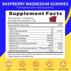 Gomitas de magnesio bien diseñadas, mejores gomitas naturales para dormir, ejercicio muscular, soporte de hueso de goma, caramelo - Product Image 2