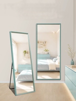 Miroir pleine longueur rectangulaire à cadre large, à poser au sol ou à appuyer contre le mur, pour chambre, salon, dressing, entrée, décoration intérieure, vente en gros