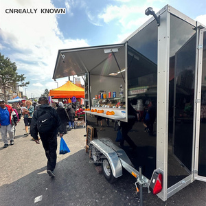 Remolque Cuadrado con Certificación DOT y CE, Equipado con Sistema Completo para Bebidas, Pizza y Comida Rápida, Ideal para Negocios Ambulantes - Product Image 1