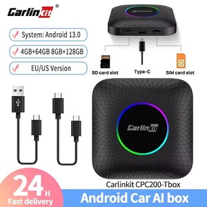 Boîte TV LED sans fil Carplay DH CarlinKit, <span class=keywords><strong>Android</strong></span> Auto sans fil 8 128G Ai Box <span class=keywords><strong>Android</strong></span> 13, adaptateur vidéo intelligent pour <span class=keywords><strong>IPTV</strong></span> Netflix Kia - Product Image 3