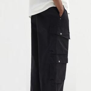 OEM New Fashion Wide Leg <b>Baggy</b> <b>Trouser</b> Nylon Pants Loose Fit Blank Street Style Multi-Pockets <b>Men</b> Cargo Pants - Product Image 2
