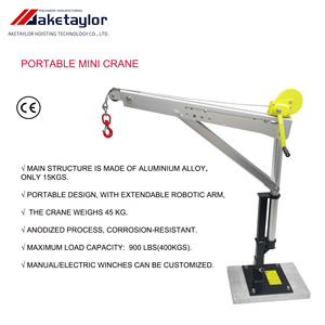 Crane Angkat Manual Listrik Mini CE dengan Bantalan Roda Gigi, Kapasitas 400-800kg, Tinggi Angkat 2,36m untuk Ruang Sempit, Gudang, dan Kapal - Product Image 2
