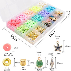 Ceramic Clay Ocean Series Beads 15-Compartment Box Mixed Shapes For Bracelet Making DIY Jewelry - Product Image 3