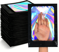 Bolsas de Mylar Holográficas con Cierre Hermético para Empaque de Regalos Personalizados, Resistentes a la Humedad, MOQ Bajo, Tamaño Personalizado Disponible