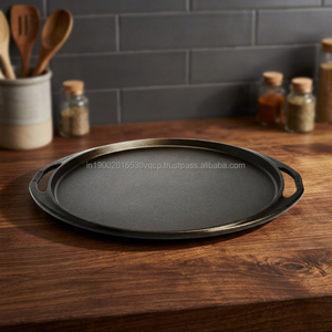 Sartén Tawa Moderna y Ecológica de Hierro Fundido con Doble Asa para Pizza, Dosa, Roti, Crepe, Pav Bhaji, Apta para Cocina de Gas e Inducción - Product Image 3