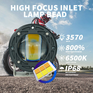 Sistema de iluminación de motocicleta 90W <span class=keywords><strong>Mini</strong></span> luz de conducción Bi-lente Luces Led Faros Para Motos Coches Accesorios Iluminación de motocicleta - Product Image 2