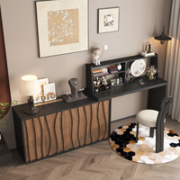 Table de maquillage vintage en bois massif avec tiroir intégré, miroir et plateau réglable – Luxe et haute qualité