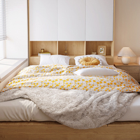 Meubles de chambre à coucher nordiques, lit simple en bois massif multifonctionnel, designs de placards, lit queen-size avec rangement