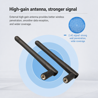 Antenne WiFi 4G 433 MHz, antenne externe omnidirectionnelle en caoutchouc pliable de petite taille pour routeur sans fil