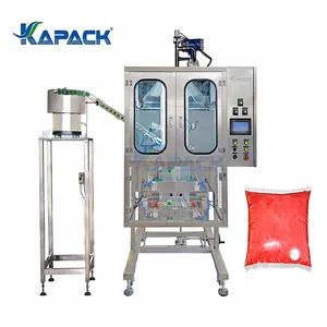 캡이있는 KAPACK 자동 고속 25kg 대형 큰 가방 액체 소스 포장 기계