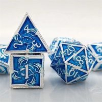L'œil de vérité 8 couleurs actives TRPG Donjons et dragons Jeu de dés en métal avec logo personnalisé