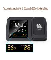 Snelle Draadloze Oplader Wekker Desktop Telefoon Oplader Digitale Wekker Draadloze Oplader Met Temperatuur Vochtigheid Week Dag