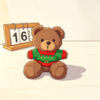 Porte-clés Ours en Peluche Marron Foncé Style Elfe de Noël avec Pull Vert, Breloque en Peluche Mignonne, Jouet de Fête 10cm Chasingbeauty