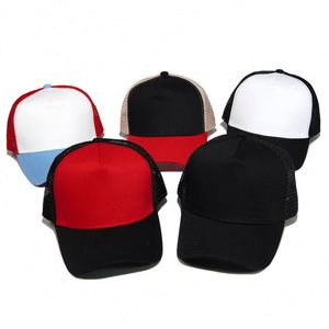 Blank Cotton Mesh <b>Caps</b> Custom Logo Trucker <b>Cap</b> 5 Panel 100% Cotton <b>Plain</b> Sports Gorras Wholesale Baseball <b>Cap</b> - Product Image 1