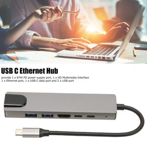 <span class=keywords><strong>Ethernet</strong></span> Powered <span class=keywords><strong>USB</strong></span> Hub Docking Station với <span class=keywords><strong>OTG</strong></span> & máy tính xách tay truy cập cho MacBook HD-MI truy cập mạng - Product Image 3