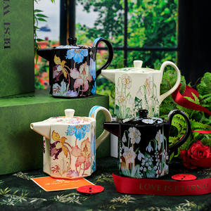 Ensemble de tasses à café rétro style peinture à l'huile, fabriqué en Chine - Product Image 4