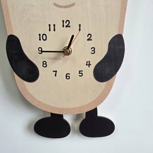 Reloj de Péndulo de Madera con Lengüeta Móvil, Reloj de Pared Súper Silencioso, Sin Tictac, Reloj Decorativo de Pared para Habitación Infantil - Product Image 5