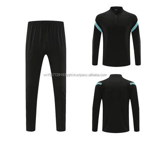 Conjunto de Sudadera y Pantalones Deportivos de Manga Larga con Estampado Transpirable para Otoño/Invierno, Cálido, para Fútbol, Deportes, Hombres y Mujeres, con Media Cremallera - Product Image 5