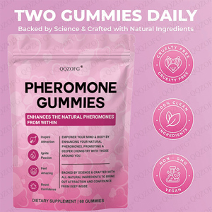 Caramelle Gommose ai Feromoni OEM per Adulti, Integratore Naturale per l'Equilibrio Ormonale con Fibre Alimentari per Donne e Uomini, Non Adatto alle Donne in Gravidanza - Product Image 3