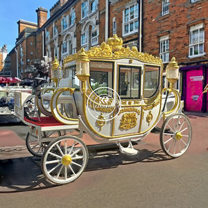 Exclusiva Carruaje Eléctrico de Estilo Real para Bodas, Carroza Victoria con 4 Ruedas, Carroza Familiar de Honor con Caballos a la Venta - Product Image 3