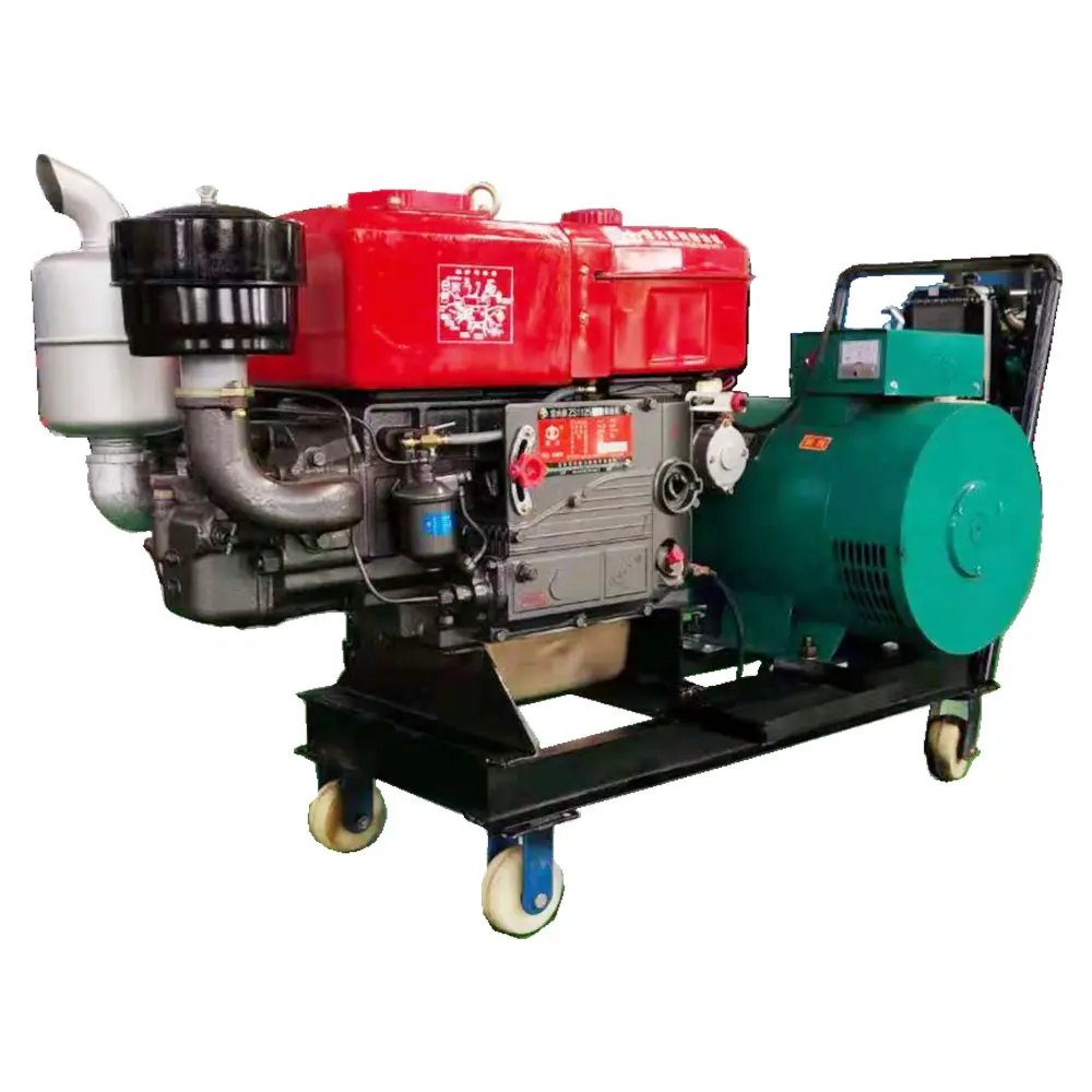 Generador de diésel de un solo cilindro refrigerado por agua, 8KW, 10KW, 12KW, 15KW, 20KW, 24KW, motor Chai gf1-20kw