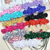 Épaulettes florales à sequins scintillants avec pompon en cristal, patch floral 3D en tissu pour vestes en jean personnalisées et tenues de soirée