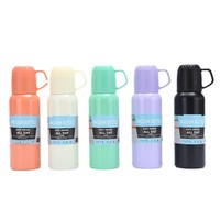 Ensemble de tasses isothermes en acier inoxydable trois-en-un couleur macaron, design minimaliste moderne, isolation thermique 6-12h, vente en gros