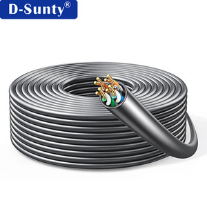 สายเคเบิลอีเธอร์เน็ต Cat5e SFTP ทองแดงแท้ 100% แบบม้วน 305 ม. 1000 ฟุต บรรจุกล่อง 23AWG 24AWG สายสื่อสารเครือข่ายแบบมีฉนวนป้องกัน D-sunty - Product Image 1