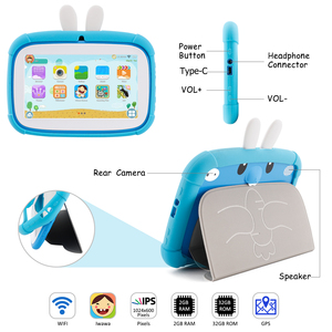 Miễn phí tải về trẻ em 7 inch <span class=keywords><strong>Android</strong></span> 10 Tablet PC với khe cắm thẻ Sim 2G RAM giáo dục được sản xuất bởi Allwinner - Product Image 4