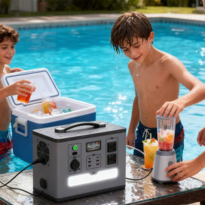 Generador de Energía Solar de 1200W 1152Wh, Estación de Energía Portátil de 1.2KW, Batería LiFePO4, Onda Sinusoidal, Luz LED - Product Image 5