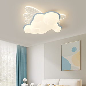 <span class=keywords><strong>Plafonnier</strong></span> d'<span class=keywords><strong>avion</strong></span> créatif pour enfants Protection des yeux à spectre complet LED moderne avec base en fer pour chambre de garçons - Product Image 2
