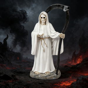 Escultura Religiosa de la Santa Muerte, Artesanías de Resina, Estatua de la Parca, Figuras para Decoración del Hogar en Halloween - Product Image 4