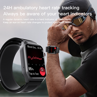 Reloj Inteligente con Bomba de Aire de 2.10 Pulgadas, Presión Arterial, ECG Médico, Análisis de Riesgo de Enfermedades Cardíacas HRV, Monitoreo Cardíaco 24H