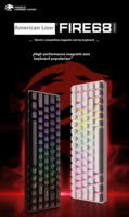 Clavier de jeu filaire mécanique à axe magnétique Jade Ultra FGG MAD Fire68 avec gravure latérale, accessoires pour joueurs PC