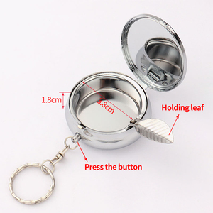 Cenicero Metálico Portátil Personalizado con Impresión por Sublimación, con Soporte para Cigarrillos - Product Image 4