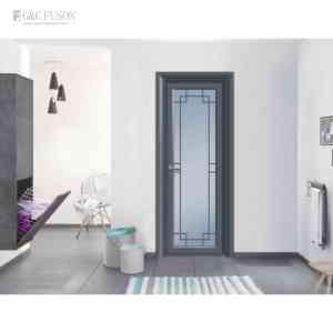 Fuson Oem מקובל צרפתית וילה מול קשת בצורת חיצוני אלומיניום פלדת ברזל פתח כניסה עיקרי צרפתי דלתות עם זכוכית - Product Image 1