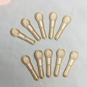 Iron on Gold Thread Embroidered Exquisite Mascara Cream Cosmetic Brush First Aid Patches for Classification Storage - Product Image 5
