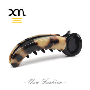 Pince à cheveux luxueux et uniques en acétate, 1 pièce, accessoires pour les cheveux épais et fins, style corne, - Product Image 2