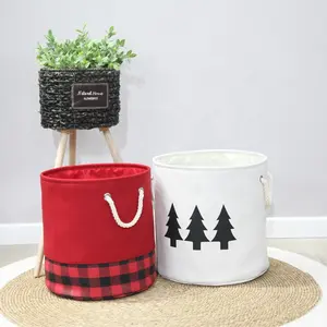 Foldable Home Organizers Christmas Tree Storage Handle Collapsible Fabric Laundry Gift Basket