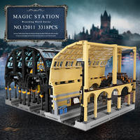 Ensemble de blocs de construction Mould King 12011 Gare Magique, 3318 pièces, briques de construction en plastique, échelle 1:8, nouveau jouet gare ferroviaire