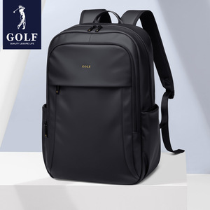 GOLF Men's <b>Backpack</b> 15.6-inch Laptop Bag Large Capacity Waterproof Business Travel Commute Unisex Solid Color Fog Black - Product Image 1