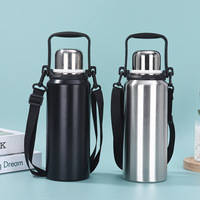 Botol minum vakum stainless steel berdinding ganda berinsulasi, kapasitas besar, untuk olahraga luar ruangan, custom, cocok untuk hadiah