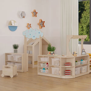 Juego de Mesa, Silla y Armario de Plástico Resistente y Ecológico para Niños, Muebles para Guardería, Jardín de Infancia y Preescolar - Product Image 1