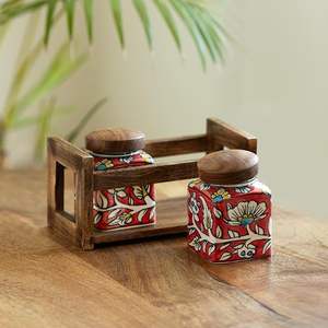 Tarro de miel para cocina de exportación india con cuchara y tapa hermética para un fácil almacenamiento y servicio de miel, disponible para la venta. - Product Image 6