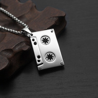 Collier Pendentif en Acier Inoxydable PVD Anti-ternissement, Accessoire Hip Hop pour DJ, Bijoux de Mode Raffinés pour Hommes, Vente en Gros