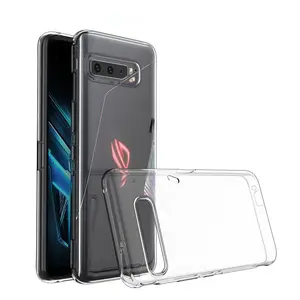 Hot Penjualan Ultra Tipis Crytal Transparan Tpu Ponsel Cover Case untuk Asus ROG Ponsel 3 ZS661KS Slim Bening Kembali cover Housing