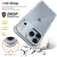 Transparent Iphone 17 coque de téléphone magnétique antichoc TPU PC couverture de téléphone portable pour Iphone 17 Pro Max Mini