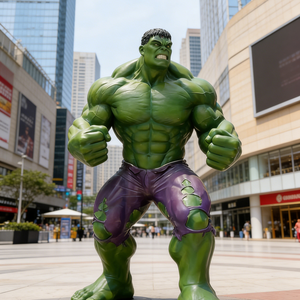 Decoración de Interior y Exterior, Figuras de Acción de Películas de Superhéroes, Hombre Musculoso, Estatua de Hulk de Tamaño Real, Escultura de Resina Esmaltada - Product Image 3