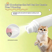 Lime à ongles électrique pour chiens et chats avec lumière LED, faible bruit, meule diamantée – Outil de façonnage des griffes pour la coupe des ongles des animaux de compagnie