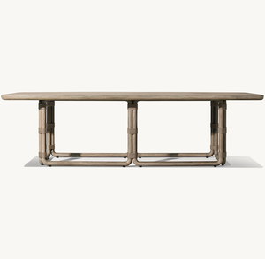 Tavolo <span class=keywords><strong>da</strong></span> Pranzo <span class=keywords><strong>da</strong></span> Giardino <span class=keywords><strong>in</strong></span> <span class=keywords><strong>Legno</strong></span> <span class=keywords><strong>Massello</strong></span> di Teak di Alta Qualità, Design Minimalista per Uso <span class=keywords><strong>Esterno</strong></span> - Product Image 2